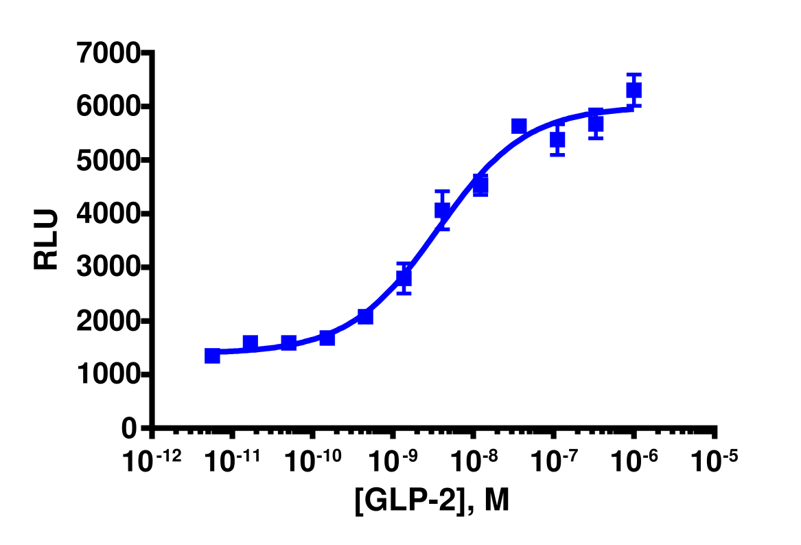 cAMP Hunter™ Human GLP-2 (GLP2R) Gs Stable Cell Line Assay (CHO-K1)