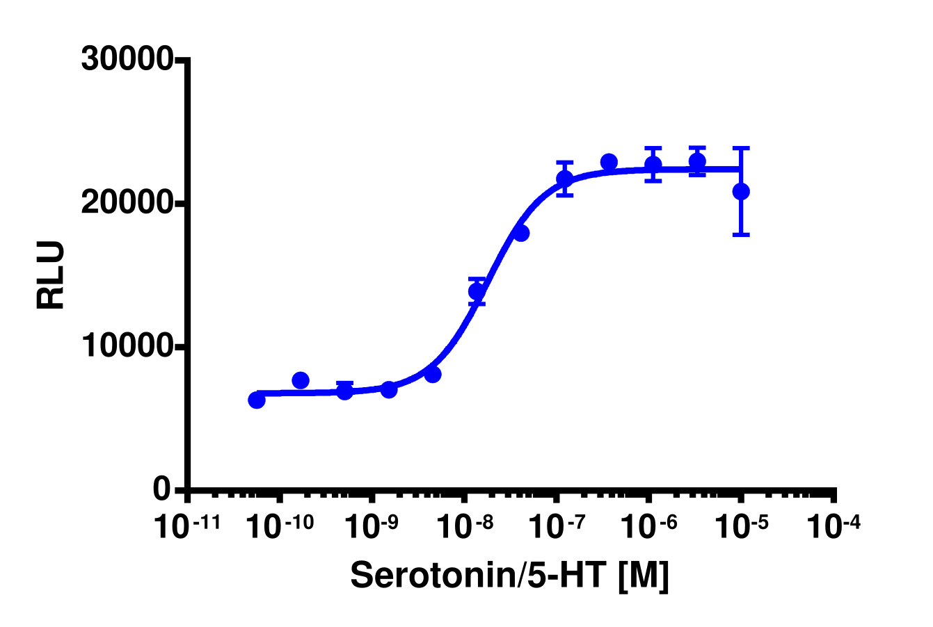 cAMP Hunter™ Human HTR7 (5-HT7) Gs Stable Cell Line Assay (DLD1)